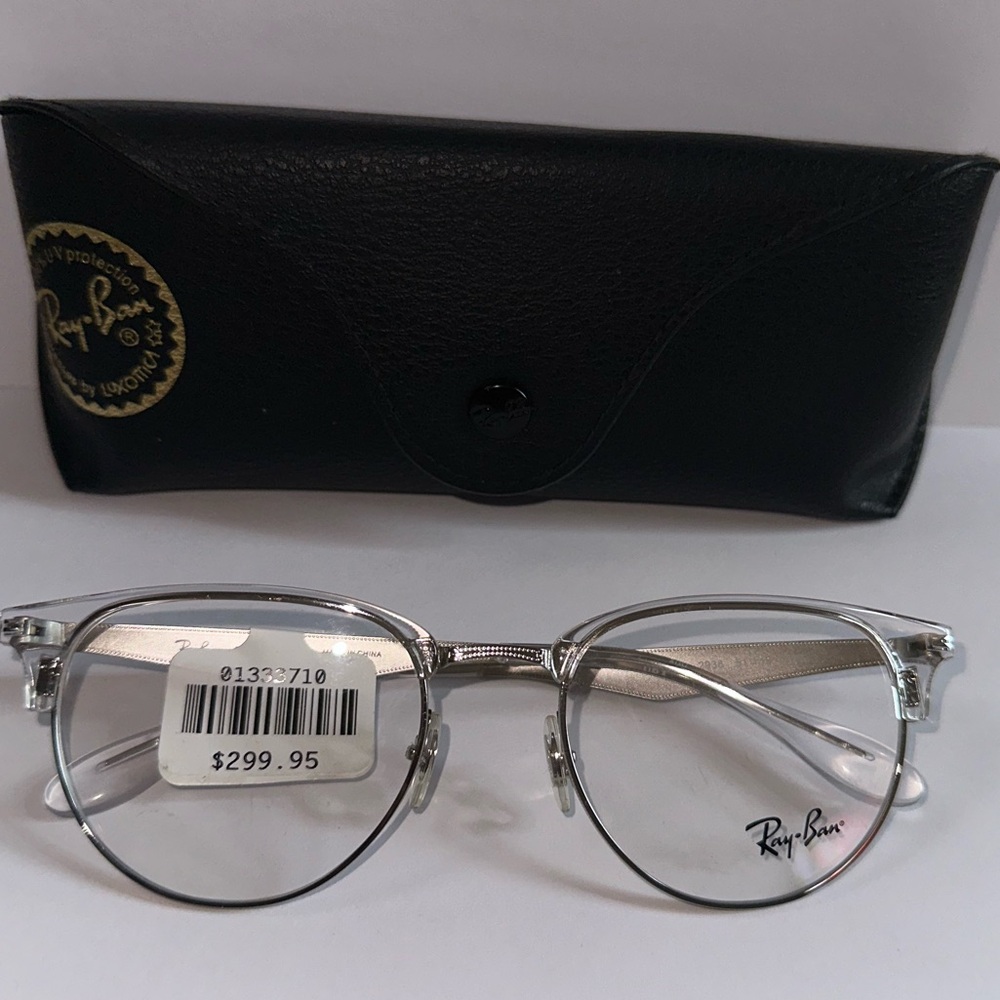 Ray-Ban RB 6396 Polished Silver/Crystal Women’s Eyeglass Frame
